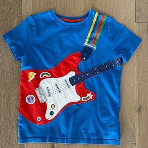 Mini Boden Blue and Red Guitar Tee